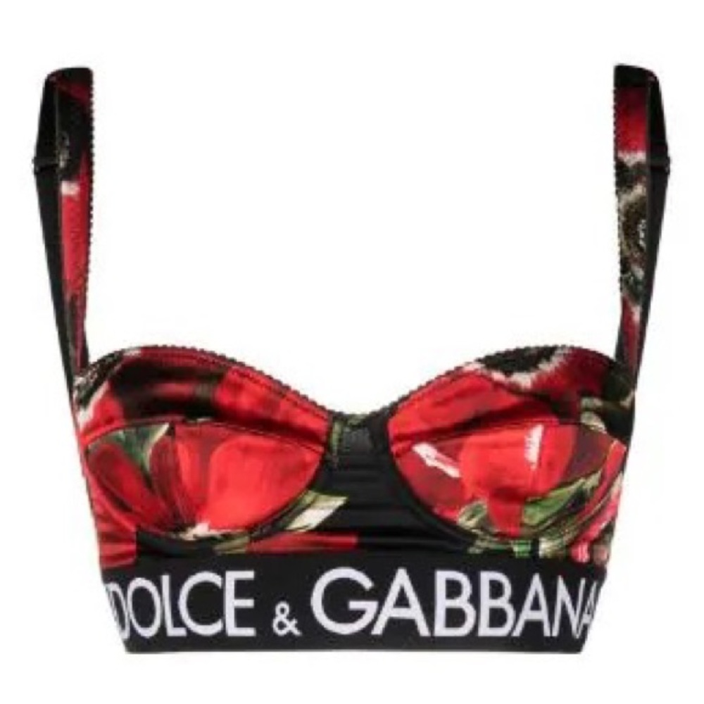 Authentic Brand New Dolce Gabbana 
floral-print balconette bra